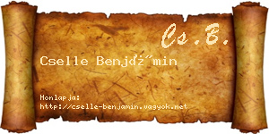 Cselle Benjámin névjegykártya